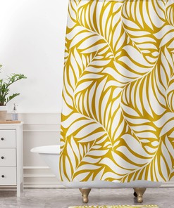 Botanical Nature Inspired Boho Style Shower Curtain, Adds a Touch of Joy to Your Bathroom Decor, Bath Curtain