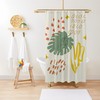 Botanical Shower Curtain Plant Leaves | Houseplant Decor Botanical Art | Cool Curtain Set + Hooks