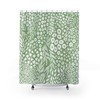 Botanical Shower Curtain with Herbs and Plant Leaves Nature Bath Set