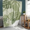 Botanical tropical forest leaf Shower Curtain | Green leaves monstera | Home bath decor | House warming Gift