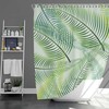 Botanical tropical trees leaf Shower Curtain | Green palm leaves fabric Bathroom Curtain | Home bath decor accessories
