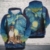 Boxer Starry Night 3D Print Hoodie