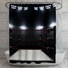 Boxing Ring Shower Curtain | Lit Up Boxing Ring for Boxers Sports Bathroom Decor | Cool Bath Decor
