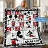 Boy Mickey Blanket - Personalized Quilt Blanket with Mickey Mouse for Christmas Gift
