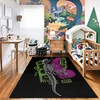 Boys Bedroom Area Rugs with 3D Printed Black Gamer Gamepad Controller