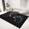 Boys' Room Black Gamer Carpet with 3D Print - Non-Slip Indoor Outdoor Game Room Rug With T-Shirt, Hoodie, Sweatshirt Game room carpets