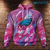 Breast Cancer Support Philadelphia Eagles 3D Hoodie with Custom Print for Women