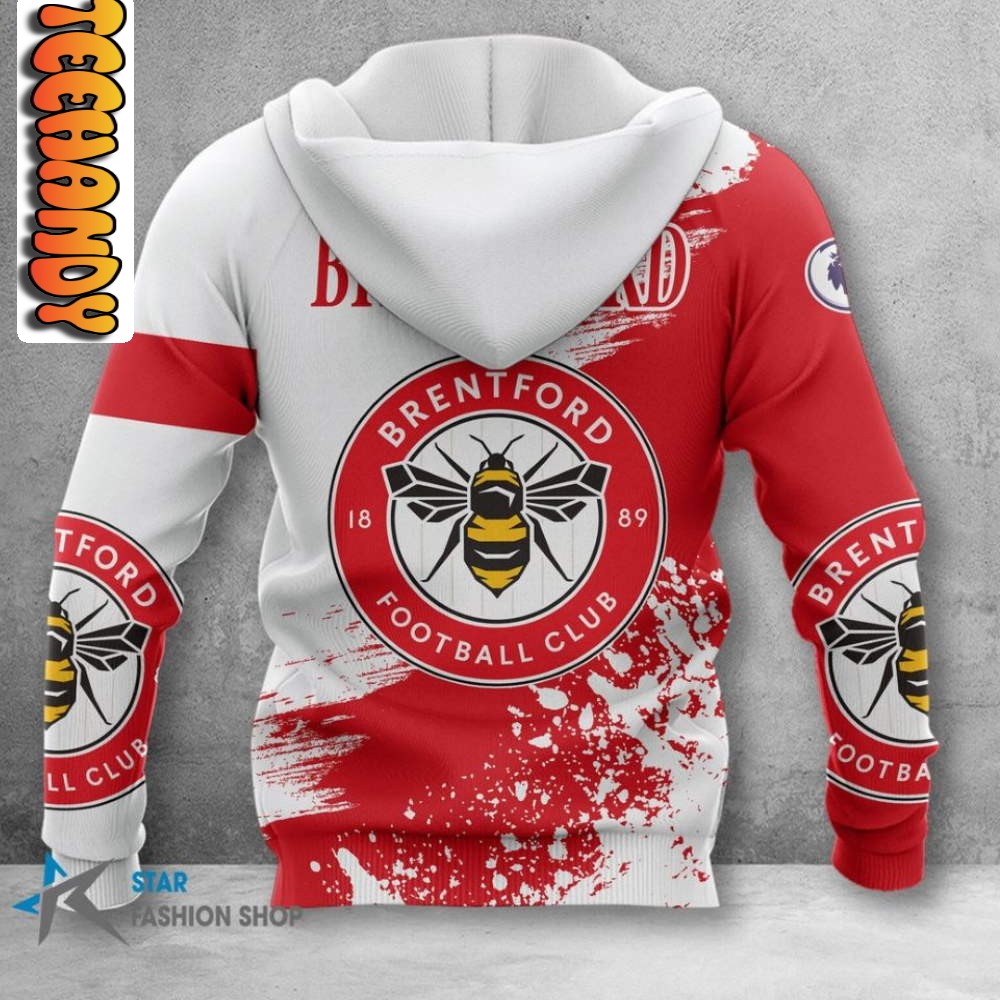 Brentford FC Custom All Over Print 3D Hoodie - Image 2