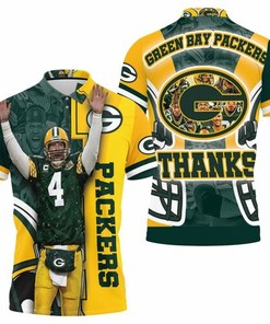 Brett Favre Thanks Polo Shirt with Personalized 3D All Over Print design for Green Bay Packers fans