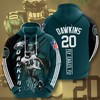 Brian Dawkins Philadelphia Eagles NFL 3D Hoodie for Fans