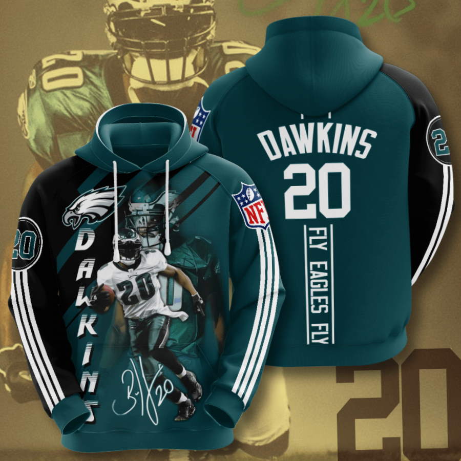 Brian Dawkins Philadelphia Eagles NFL 3D Hoodie for Fans
