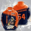Brian Urlacher Chicago Bears Custom All Over Print 3D Hoodie