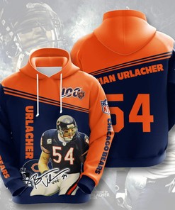 Brian Urlacher Chicago Bears Custom All Over Print 3D Hoodie