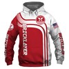 Bricklayer Red US Flag Custom All Over Print 3D Hoodie