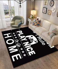 Bright Blue Carpet for Boys Bedroom with Gaming Living Room Rug Floor Mat
