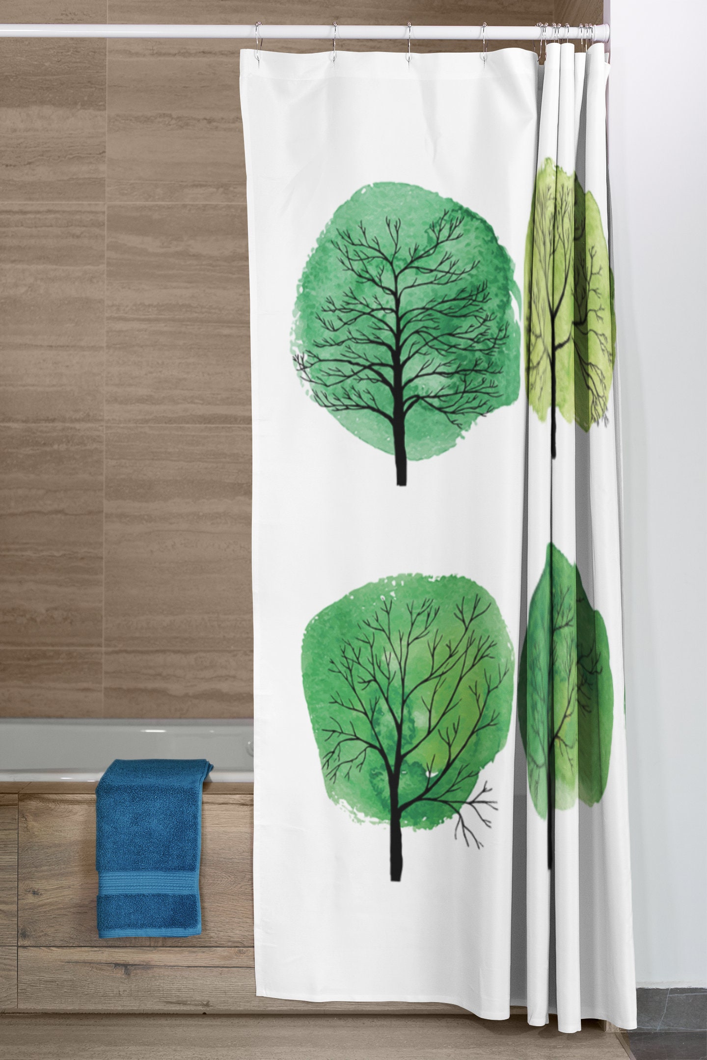 Bright Contemporary Shower Curtain | Cool Design Bathroom Accessory | Designer Shower Curtain | Luxury Shower Curtains - Image 4