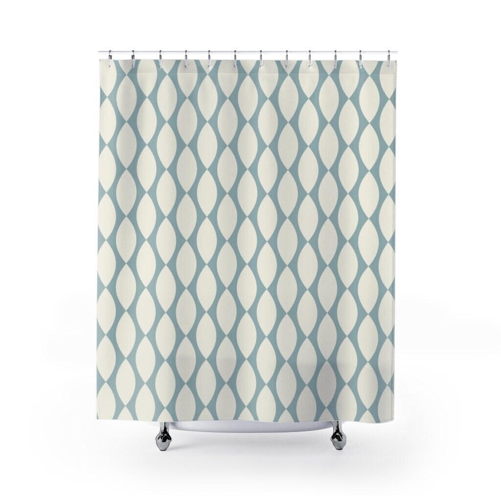Bright Contemporary Shower Curtain for College Dorm & Bathroom Decor - 71 x 71 inch Design and Bath Accessories