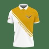 Brighten Your Day with Our Yellow 3D Printed Corvette Lph-Ht Polo Shirt Ver 1 Made from Breathable Fabric