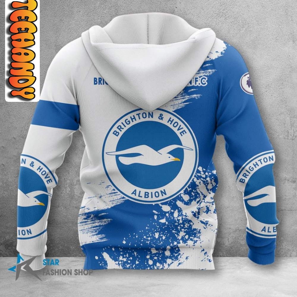 Brighton Hove Albion FC All Over Printed 3D Hoodie - Image 2