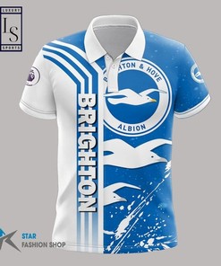 Brighton & Hove Albion FC Breathable Fabric Polo Shirt with All Over Print Design