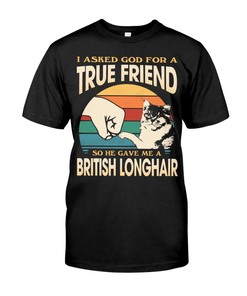 British Longhair Cat T-Shirt - A Beautiful Addition To Your Cat Clothing Collection