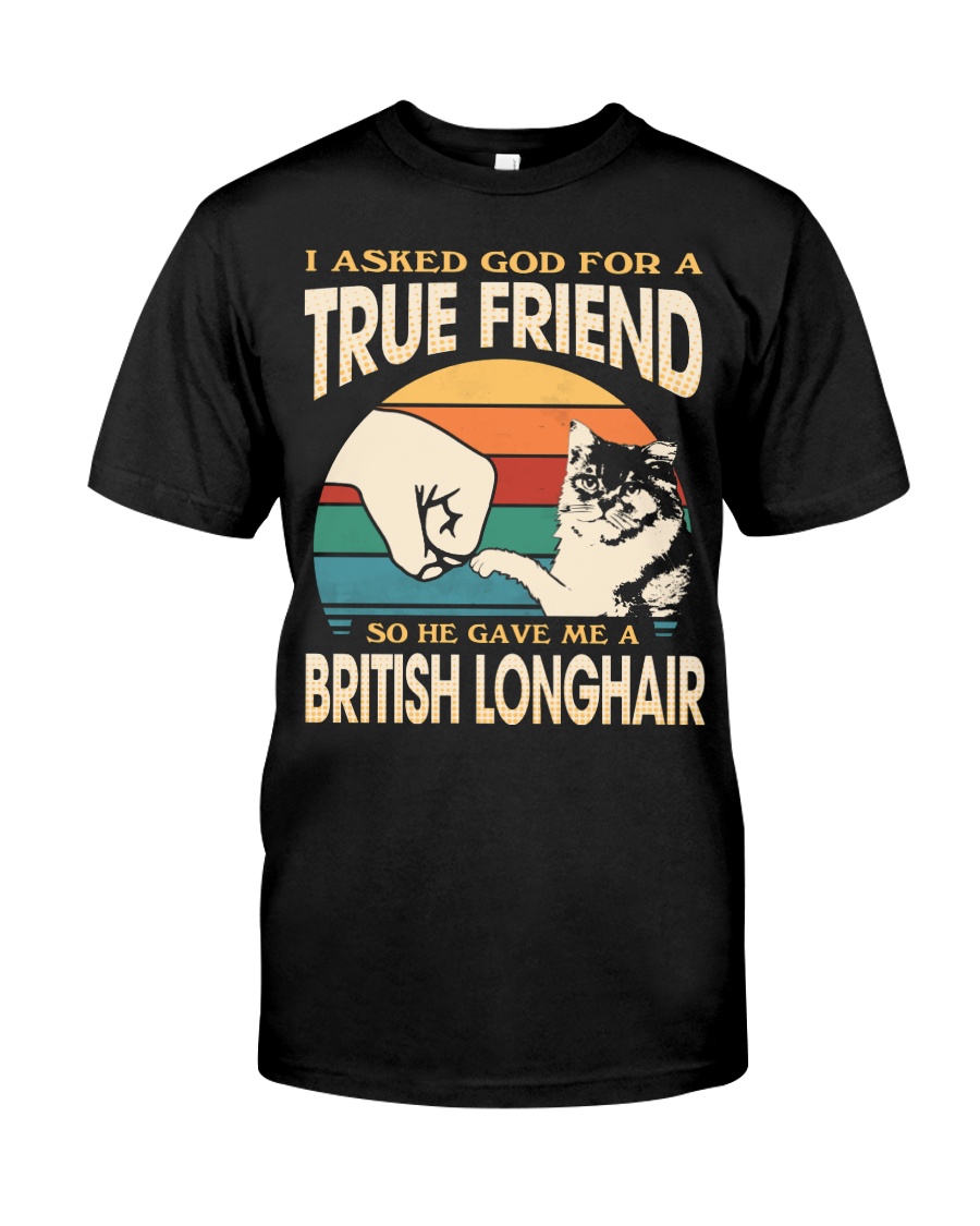British Longhair Cat T-Shirt - A Beautiful Addition To Your Cat Clothing Collection