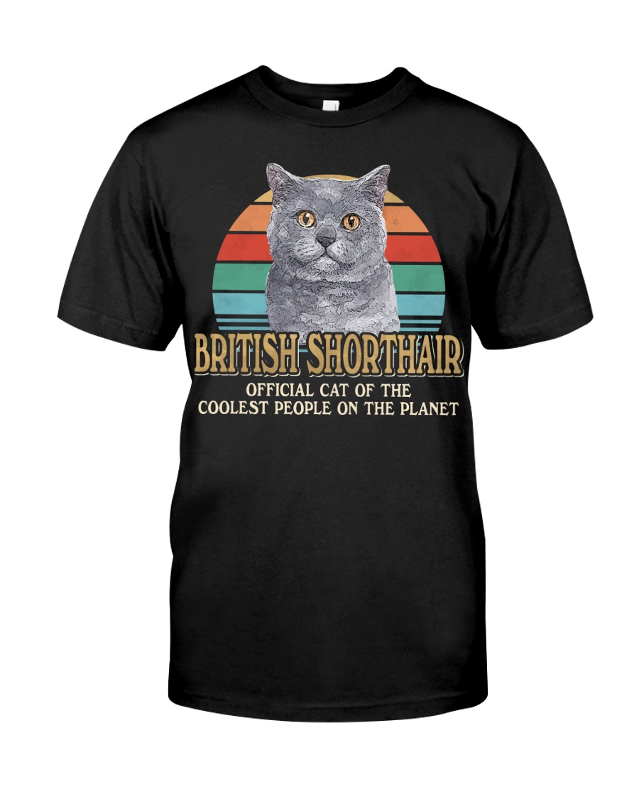 British Shorthair Cute T-Shirt, Hoodie & Sweatshirt - Official Cat Of Cool People Plus I Love Cats Shirt