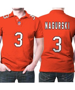 Bronko Nagurski #3 NFL Great Player American Football Team Custom Game Orange 3d Designed Allover Polo Shirt
