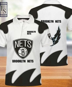 Brooklyn Nets NBA Basketball Polo Shirt with All Over Print Design
