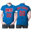 Brooklyn Nets NBA Basketball Team Blue Polo Shirt with Personalized 3D All Over Print Design