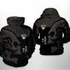 Brooklyn Nets NBA Skull Team All Over Print Hoodie