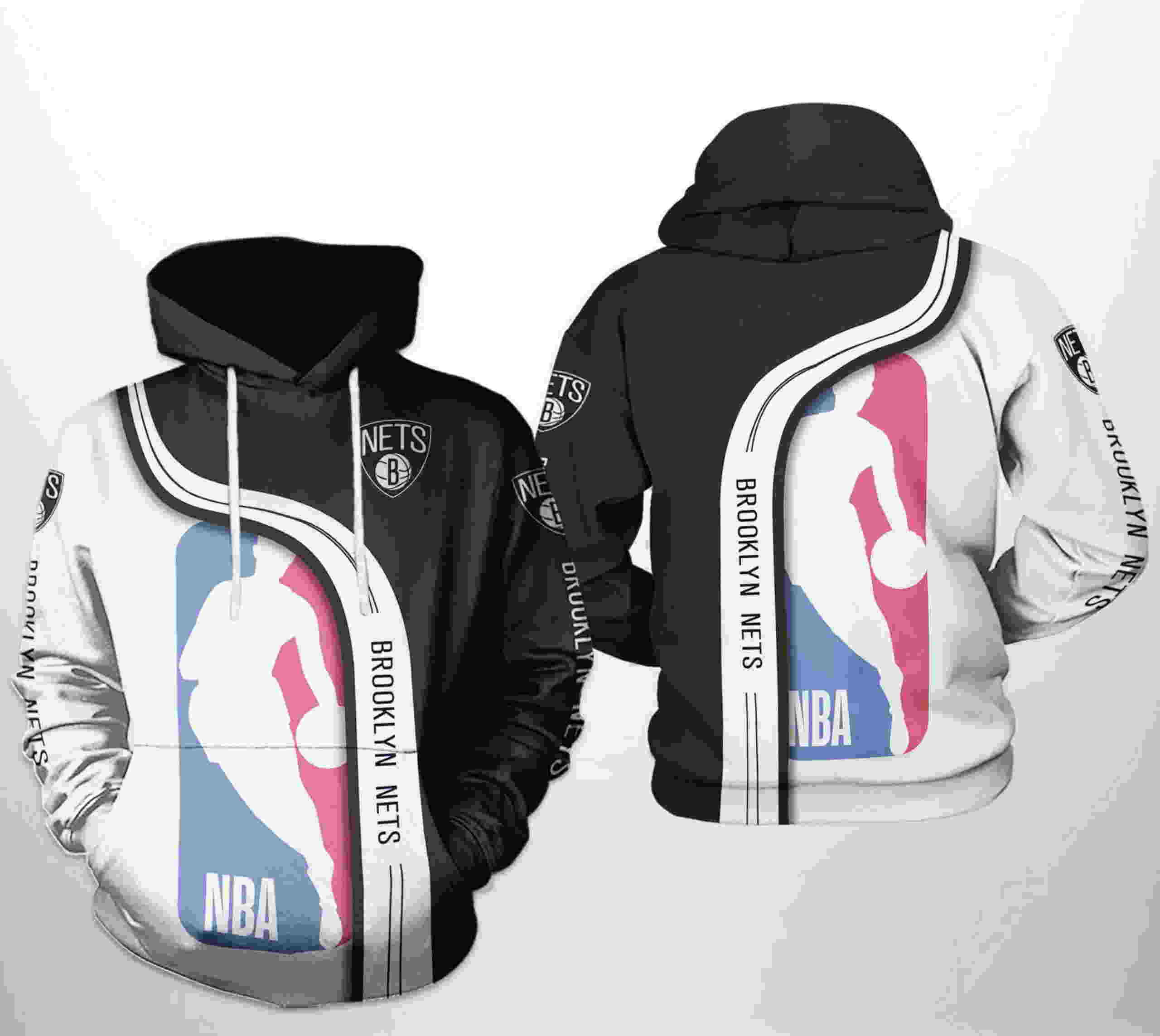 Brooklyn Nets NBA Team All Over Print Zip Up Hoodie 3D