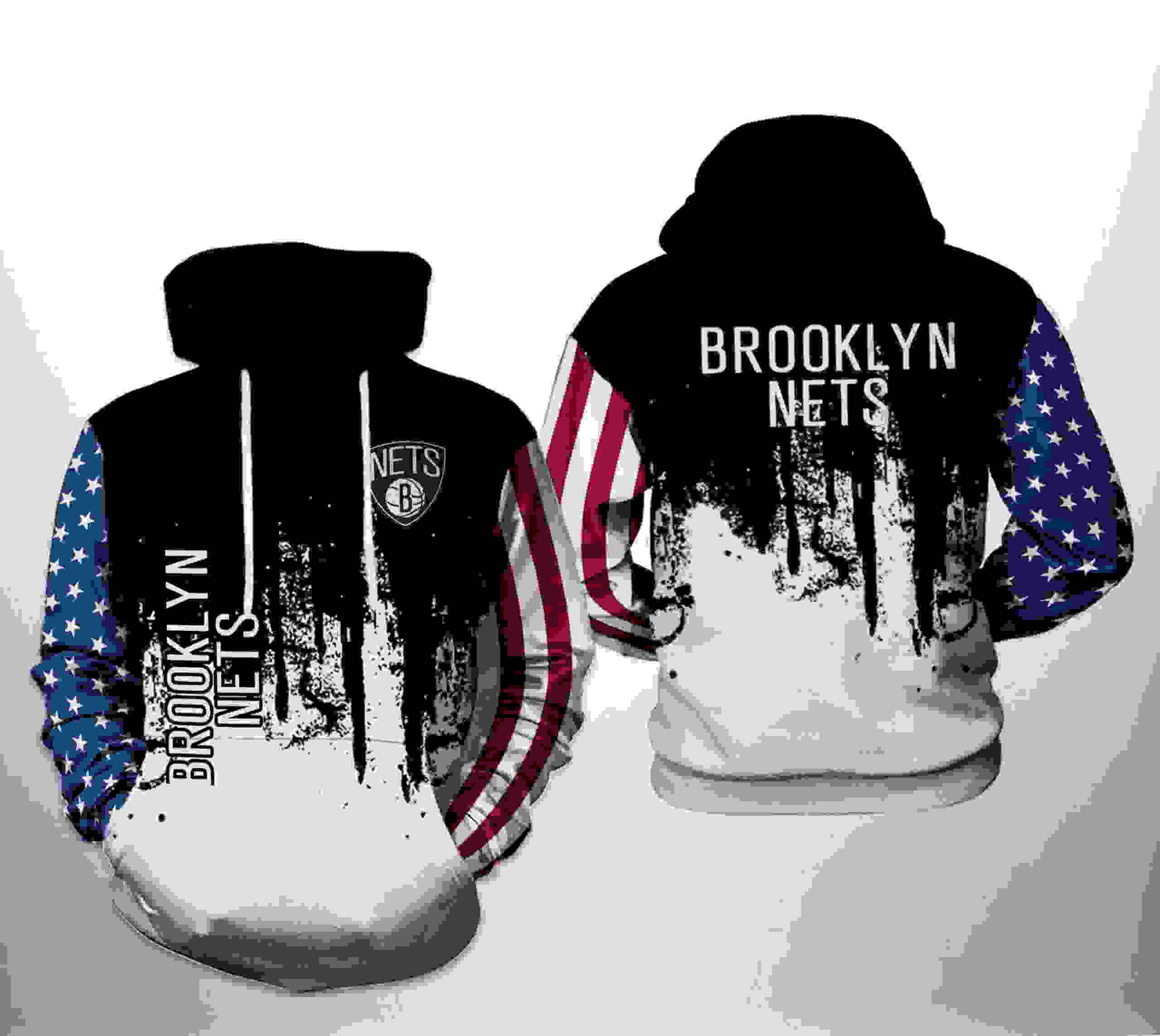 Brooklyn Nets NBA Team US All Over Print 3D Hoodie