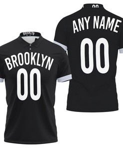Brooklyn Nets Swingman Personalized Black Icon Edition 2019 Jersey Inspired 3D All Over Print Polo Shirt