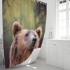 Brown Bear Disney Shower Curtain Set for a Rustic Woodland Bathroom Decor