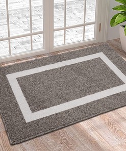 Brown Low-Profile Indoor Entry Rug - Non-Slip Absorbent Rug for Your Home Entrance - OLANLY Door Mat