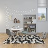 Brushed Textured Herringbone Graphic Motif Pattern Non-Slip Area Rug - Perfect for Home Decoration with Floor Rugs