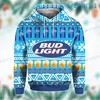 Bud Light 3D Hoodie with Beer Glasses Snowflakes - Christmas Gift