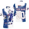 Buffalo Bills #17 Josh Allen White Blue Personalized Polo Shirt with All Over 3D Print Design