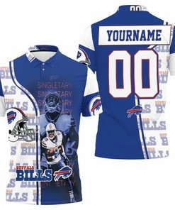Buffalo Bills 26 Devin Singletary AFC East 2020 Personalized 3D All Over Print Polo Shirt