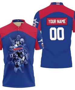 Buffalo Bills 60th Anniversary Great Players Personalized 3D All Over Print Polo Shirt with Unique Design