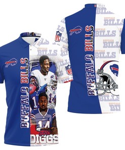 Buffalo Bills AFC East 2020 Stefon Diggs Polo Shirt with All Over Print Design and Breathable Fabric