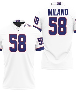 Buffalo Bills Matt Milano Great Player Nfl American Football Team White Vintage 3d Designed Polo Shirt for fans