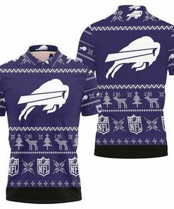 Buffalo Bills Nfl Ugly Christmas 3d Printed Sweatshirt Ugly Jersey Style 3D All Over Print Polo Shirt