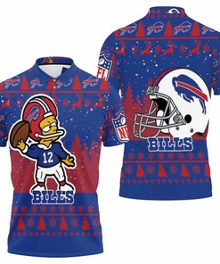 Buffalo Bills Number 12 The Simpsons Cartoon Art Style 3D All Over Print Polo Shirt is perfect for fashion-forward fans