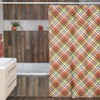 Buffalo Plaid Fall Shower Curtain, Autumn Bathroom Decor, Thanksgiving Shower Curtain with Matching Accessories