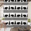 Buffalo Plaid Shower Curtain Set with Optional Accessories