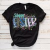Bunny Wreath Cross Happy Easter Day T-Shirt - Sublimation Tee Design