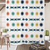 Burst Pattern Mid Century Modern Shower Curtain - Optional Set Available