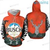 Busch Beer Deer Hunting All Over Print 3D Hoodie Beer Lovers Gift